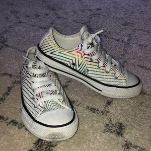 Converse lace up rainbow sneakers